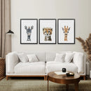 Neutral Safari Wall Art Poster Set Nursery Decor by Wall Art Set