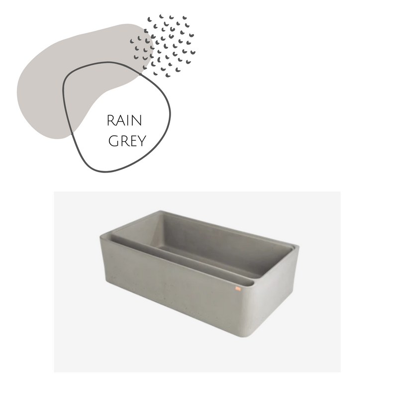 UZAUGI 33'' Concrete Kitchen Farmhouse Sink