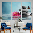 Zen Serenity Triptych Canvas Art, Lotus Flower and Balancing by MyGreatCanvas | Canvas Wall Art Prints | Photo Prints & Wall Decor