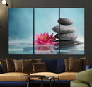 Zen Serenity Triptych Canvas Art, Lotus Flower and Balancing by MyGreatCanvas | Canvas Wall Art Prints | Photo Prints & Wall Decor