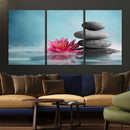 Zen Serenity Triptych Canvas Art, Lotus Flower and Balancing by MyGreatCanvas | Canvas Wall Art Prints | Photo Prints & Wall Decor
