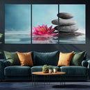 Zen Serenity Triptych Canvas Art, Lotus Flower and Balancing by MyGreatCanvas | Canvas Wall Art Prints | Photo Prints & Wall Decor