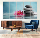 Zen Serenity Triptych Canvas Art, Lotus Flower and Balancing by MyGreatCanvas | Canvas Wall Art Prints | Photo Prints & Wall Decor
