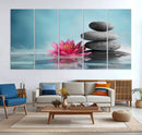 Zen Serenity Triptych Canvas Art, Lotus Flower and Balancing by MyGreatCanvas | Canvas Wall Art Prints | Photo Prints & Wall Decor