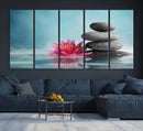 Zen Serenity Triptych Canvas Art, Lotus Flower and Balancing by MyGreatCanvas | Canvas Wall Art Prints | Photo Prints & Wall Decor