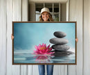 Zen Serenity Triptych Canvas Art, Lotus Flower and Balancing by MyGreatCanvas | Canvas Wall Art Prints | Photo Prints & Wall Decor