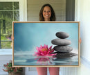 Zen Serenity Triptych Canvas Art, Lotus Flower and Balancing by MyGreatCanvas | Canvas Wall Art Prints | Photo Prints & Wall Decor