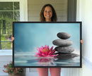 Zen Serenity Triptych Canvas Art, Lotus Flower and Balancing by MyGreatCanvas | Canvas Wall Art Prints | Photo Prints & Wall Decor
