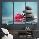 Zen Serenity Triptych Canvas Art, Lotus Flower and Balancing by MyGreatCanvas | Canvas Wall Art Prints | Photo Prints & Wall Decor