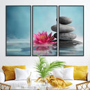 Zen Serenity Triptych Canvas Art, Lotus Flower and Balancing by MyGreatCanvas | Canvas Wall Art Prints | Photo Prints & Wall Decor