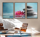 Zen Serenity Triptych Canvas Art, Lotus Flower and Balancing by MyGreatCanvas | Canvas Wall Art Prints | Photo Prints & Wall Decor