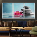Zen Serenity Triptych Canvas Art, Lotus Flower and Balancing by MyGreatCanvas | Canvas Wall Art Prints | Photo Prints & Wall Decor