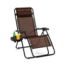 Outdoor Folding Zero Gravity Reclining Lounge Chair-Orange by DirectDeals