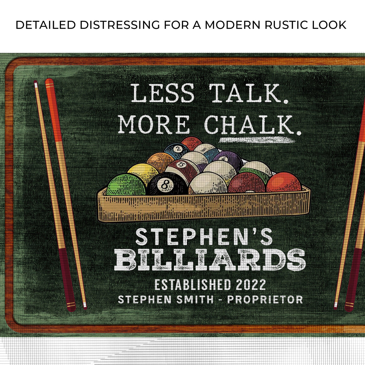 Less Talk More Chalk Billiards Sign II, photo 4 of 7