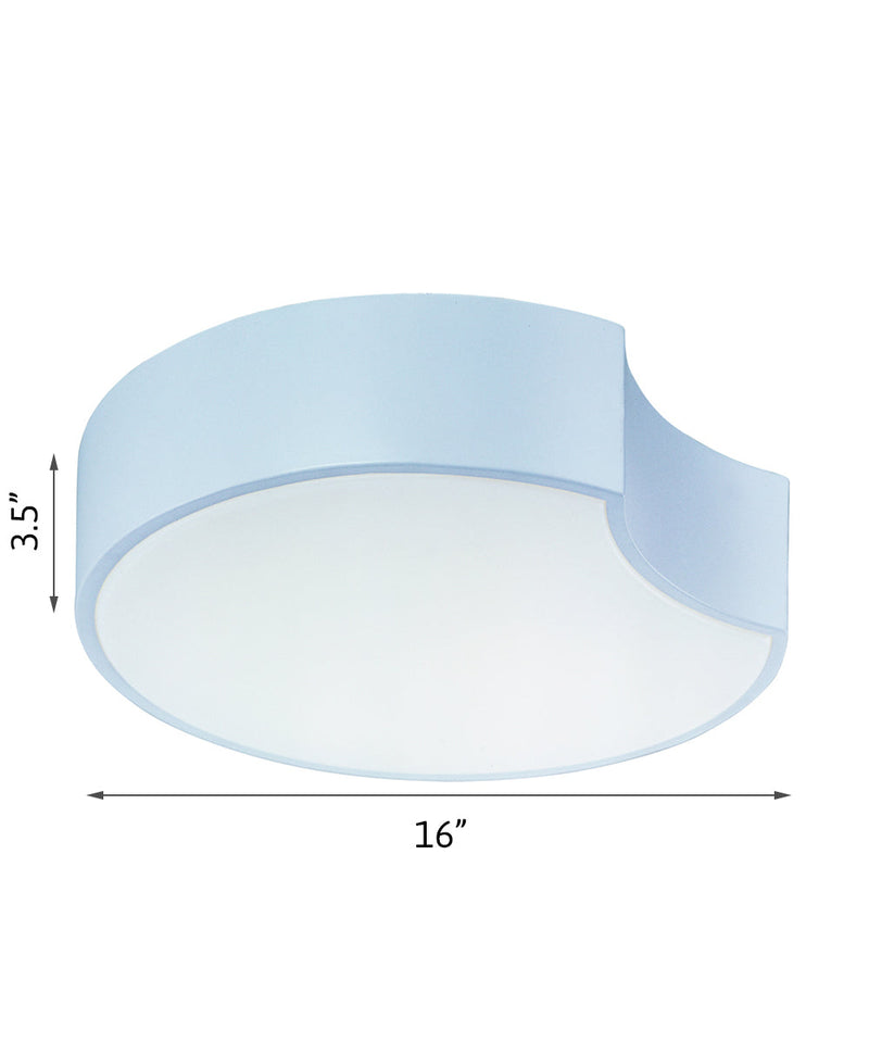 Cells 16"W 1-Light LED Flush Mount Light Fixture Matte White Finish by ET2