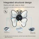 19.7 Inch Light Ceiling Fan with Lights Remote Control with Modern Butterfly Design Styling, Black, Fan for Bedroom, Living Room, Timing Function, Noiseless, Children's Favorite