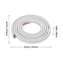 25FT Mini Split Line Set, 1/4" & 3/8" O.D by HouseOfZazla