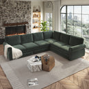 118" L-Shaped Convertible Sofa Couch