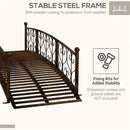 Outsunny 7' Metal Arch Garden Bridge with Safety Siderails by HouseOfZazla