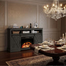 Electric Fireplace Insert Heater With Multicolor Flames, Remote Control - Black by HouseOfZazla