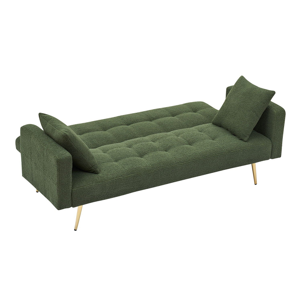 Teddy Fleece Sofa Bed With Luxurious Throw Pillows, photo 15 of 20