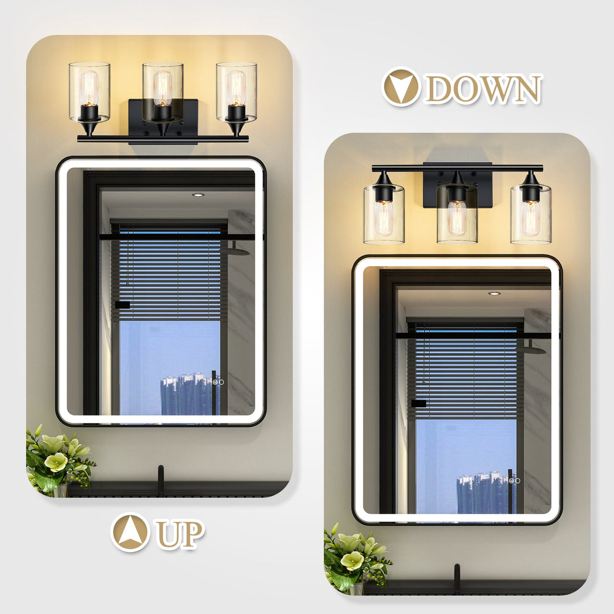 3-Light Matte Bathroom Vanity Wall Light, photo 7 of 10