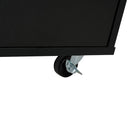 Mobile Kitchen Cart With Storage With 2 Doors, 3 Drawers & Adjustable Shelf - Black / Natural by HouseOfZazla