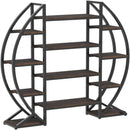 Triple Wide Oval Etagere Bookcase With Shelves For Living Room by HouseOfZazla
