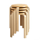 Stackable Bentwood Stool Set of 4, 18" Round Backless Nesting Stools by HouseOfZazla
