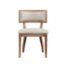 Classic Dining Chair With Curved Back (Set of 2) - Beige / Light Natural by HouseOfZazla