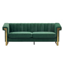 FX-P81B-RG 834-14 Velvet Sofa with Gold Accents by HouseOfZazla