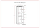 Artisan - 5 Shelf Bookcase, Handcrafted by HouseOfZazla