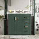 Retro Style Bathroom Vanity, 3 Drawers & Soft Closing Doors by HouseOfZazla