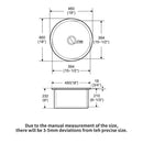 Ceramic Circular Kitchen Sink With Drain Assembly And Bottom Grid, 18" Dual Mount - White by HouseOfZazla