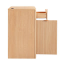 K&K 2-Piece Coffee Bar Cabinet with Fridge Space