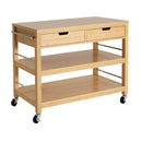 Indoor Multifunctional Bamboo Kitchen Cart by HouseOfZazla