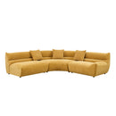 Modular Curved Sectional Sofa, 3-Piece Free-Form Configuration