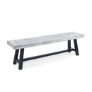 Tranquilizer Outdoor Acacia Wood Bench With Slat Panel Design