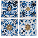 Abstract, And Wall Decor Accents (Set of 4) - White / Blue by HouseOfZazla