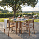 U_STYLE 5-Piece Outdoor Dining Set with Acacia Wood Chairs by HouseOfZazla