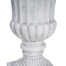 Outdoor Garden Urn Planter, Antique White by HouseOfZazla