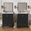 Space Saving Bathroom Vanity With Integrated Ceramic Sink