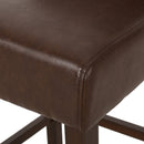 30.5 Inch Seat Height Bar Stool with PU Upholstery and Metal Footrest by HouseOfZazla