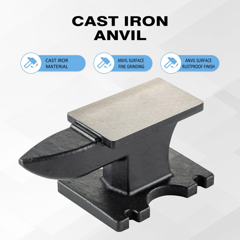 22 Lbs Single Horn Anvilб Counterop And Stable Base, Round Horn - Black, photo 4 of 6