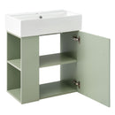 Modern Floating Bathroom Vanity With Ceramic Basin Perfect For Small Bathrooms by HouseOfZazla
