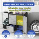 Sturdy Metal Tool Storage Cabinet With Wheels Durable Garage, Office & Home Organizer Steel by HouseOfZazla