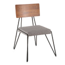 Loft - Mid-Century Modern Chair (Set of 2) - Black / Gray / Walnut by HouseOfZazla