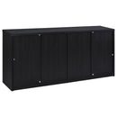 Riva 4-door Dining Sideboard Buffet Storage Credenza Black