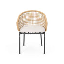 Outdoor Wicker Chair With Powder-Coated Iron Legs