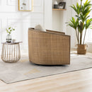 Barrel, Comfy Round Accent Sofa Chair With 360 Degree Swivel, Leisure Arm by HouseOfZazla